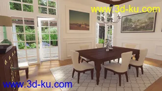 3D打印模型Louisiana Dining Room的图片