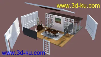 3D打印模型Louisiana Dining Room的图片
