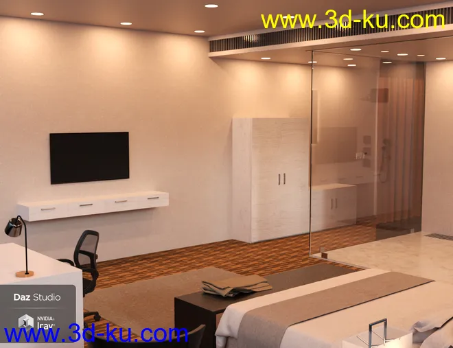 Luxury Hotel Room模型的图片4