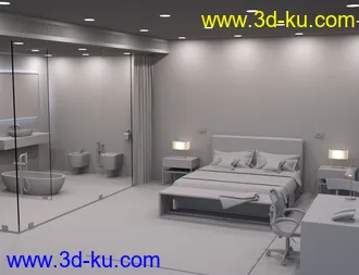 3D打印模型Luxury Hotel Room的图片