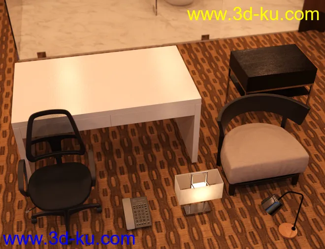 Luxury Hotel Room模型的图片9