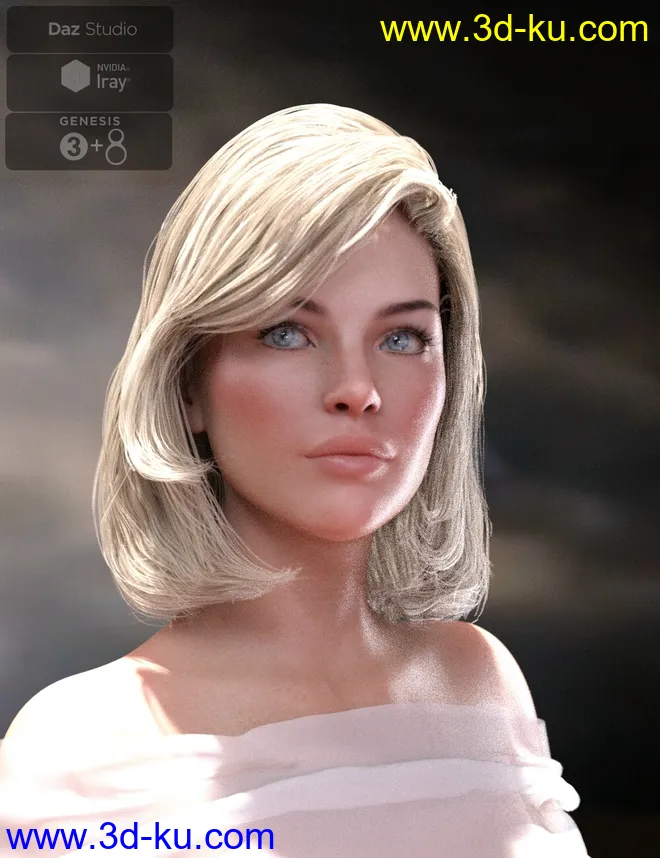 Lyam Bob Hair for Genesis 3 and Genesis 8 Female(s)模型的图片1