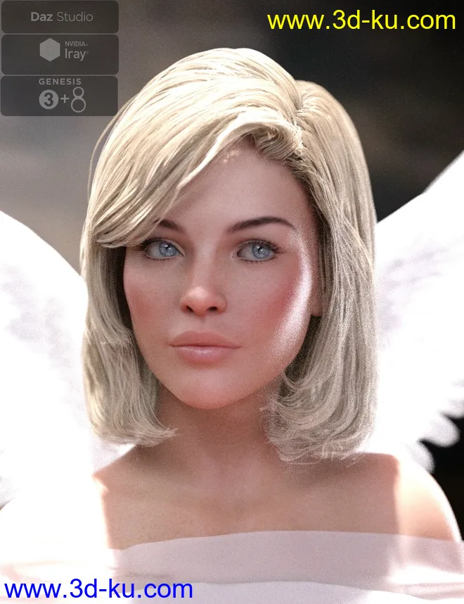 Lyam Bob Hair for Genesis 3 and Genesis 8 Female(s)模型的图片2