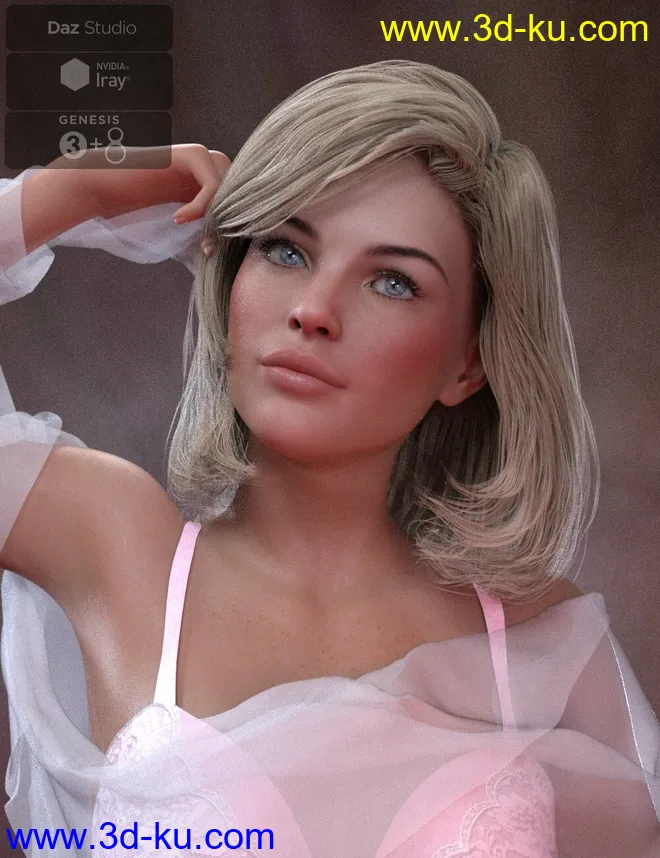 Lyam Bob Hair for Genesis 3 and Genesis 8 Female(s)模型的图片3