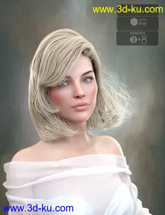 3D打印模型Lyam Bob Hair for Genesis 3 and Genesis 8 Female(s)的图片