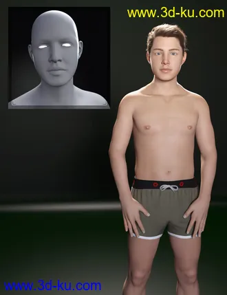 3D打印模型M3D Teen 8 Classmates Head Shapes for Genesis 8 Male的图片