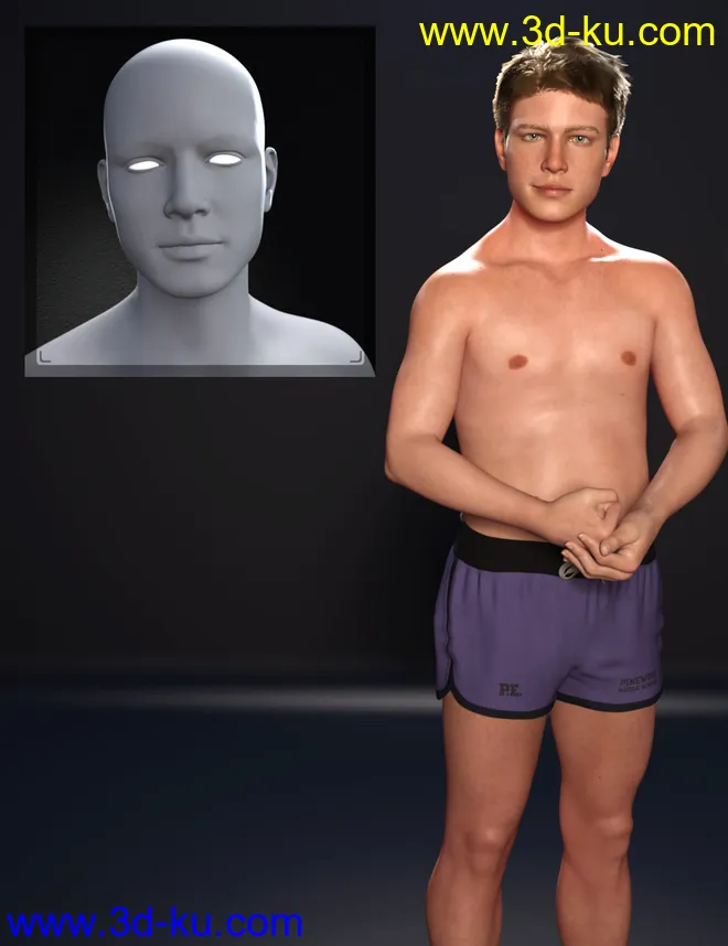 M3D Teen 8 Classmates Head Shapes for Genesis 8 Male模型的图片6