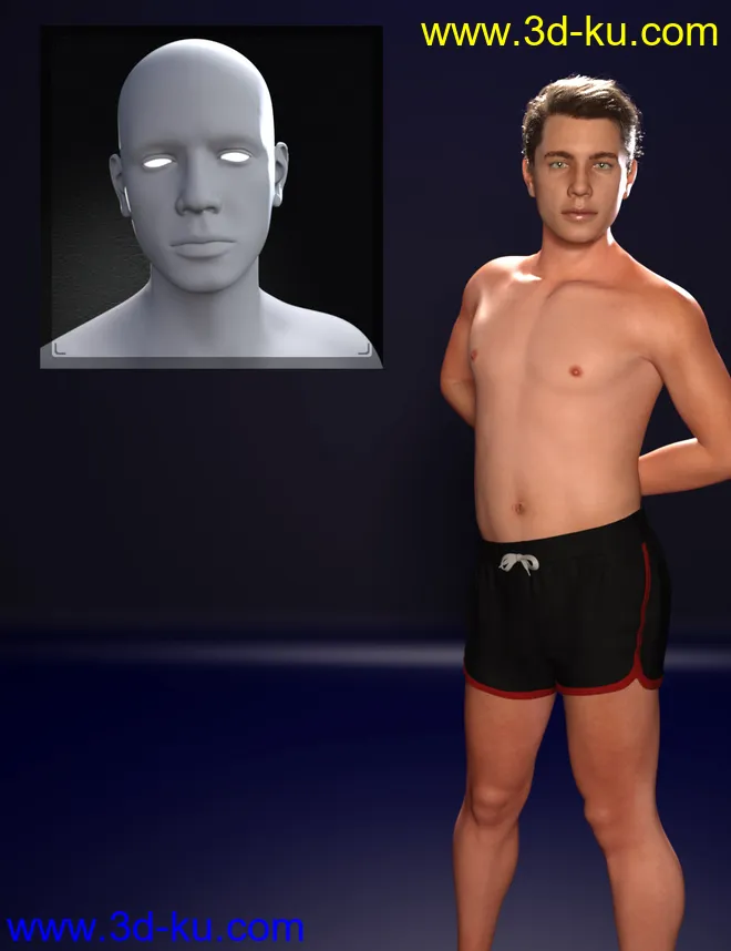 M3D Teen 8 Classmates Head Shapes for Genesis 8 Male模型的图片10