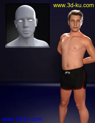 3D打印模型M3D Teen 8 Classmates Head Shapes for Genesis 8 Male的图片