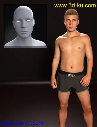 3D打印模型M3D Teen 8 Classmates Head Shapes for Genesis 8 Male的图片