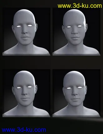 3D打印模型M3D Teen 8 Classmates Head Shapes for Genesis 8 Male的图片