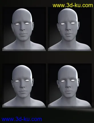 3D打印模型M3D Teen 8 Classmates Head Shapes for Genesis 8 Male的图片