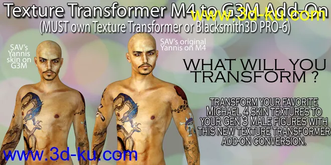 M4 to G3M Add-on Pack for Texture Transformer模型的图片1