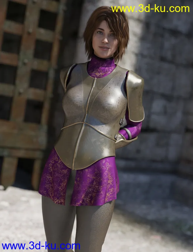 Maid At Arms Armor for Genesis 8 Female(s)模型的图片7