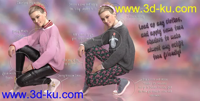 Make Me Teen for Genesis 8 Female(s)模型的图片3