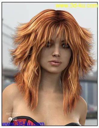3D打印模型Mane Hair for Genesis 2 and 3 Female(s) and Victoria 4的图片
