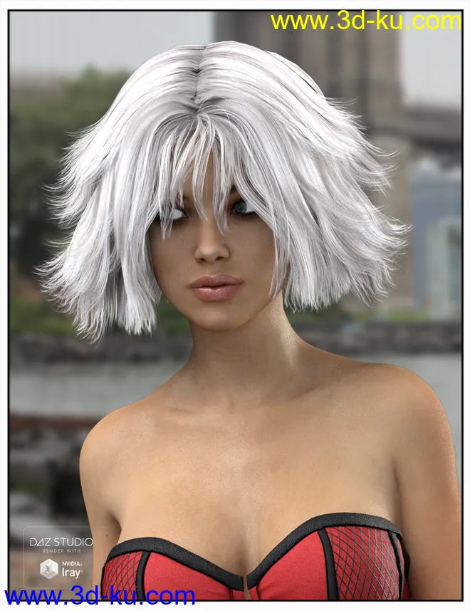 Mane Hair for Genesis 2 and 3 Female(s) and Victoria 4模型的图片4