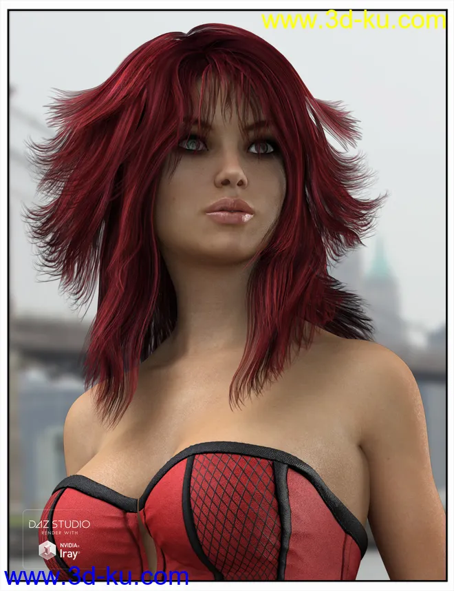 Mane Hair for Genesis 2 and 3 Female(s) and Victoria 4模型的图片7