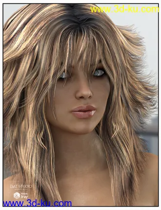 3D打印模型Mane Hair for Genesis 2 and 3 Female(s) and Victoria 4的图片