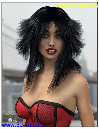 3D打印模型Mane Hair for Genesis 2 and 3 Female(s) and Victoria 4的图片