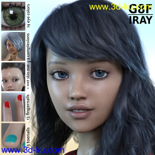 Maryam for Genesis 8 Female G8F模型的图片1
