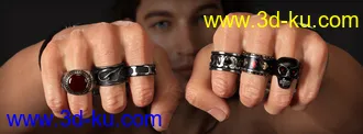 3D打印模型MD Rock Jewelry for Genesis 3 and 8 Male(s)的图片