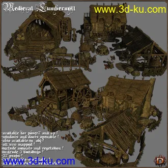 3D打印模型Medieval Lumbermill的图片