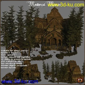 3D打印模型Medieval_Manor的图片