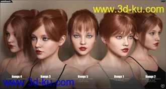 MEGA Updo Hair for Genesis 3 and 8 Female(s)模型的图片2
