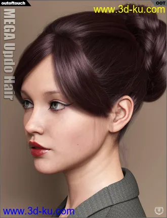 MEGA Updo Hair for Genesis 3 and 8 Female(s)模型的图片5