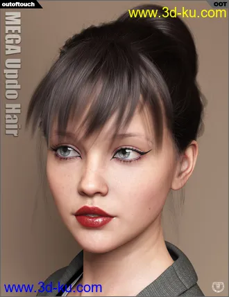 3D打印模型MEGA Updo Hair for Genesis 3 and 8 Female(s)的图片
