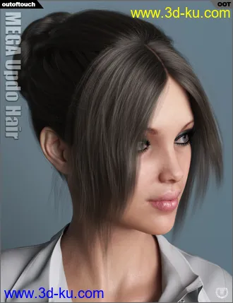 MEGA Updo Hair for Genesis 3 and 8 Female(s)模型的图片14