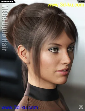 MEGA Updo Hair for Genesis 3 and 8 Female(s)模型的图片19