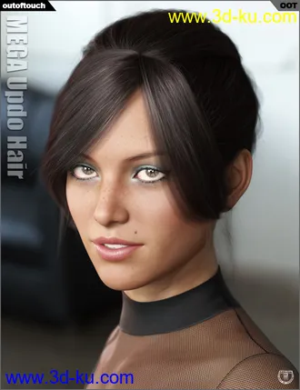 3D打印模型MEGA Updo Hair for Genesis 3 and 8 Female(s)的图片