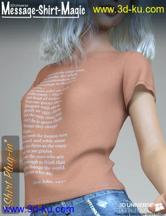 3D打印模型Message-Shirt-Magic Bundle for Genesis 8 Female(s)的图片