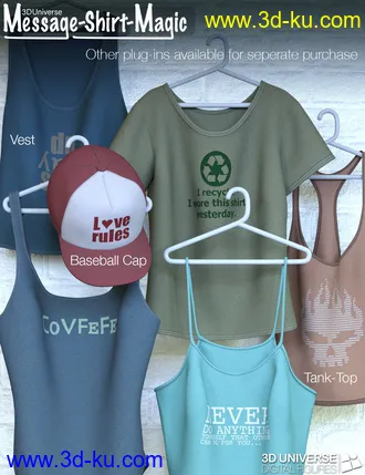 3D打印模型Message-Shirt-Magic Bundle for Genesis 8 Female(s)的图片