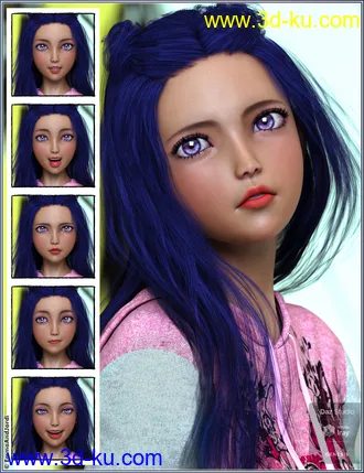 3D打印模型Mixable Expressions for Kanade 8 and Genesis 8 Female(s)的图片