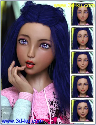 3D打印模型Mixable Expressions for Kanade 8 and Genesis 8 Female(s)的图片