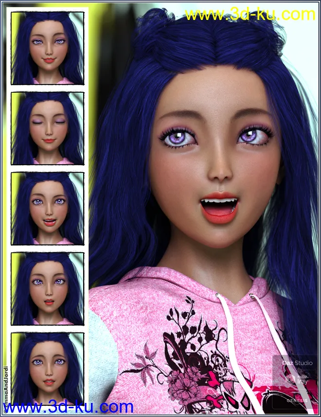 Mixable Expressions for Kanade 8 and Genesis 8 Female(s)模型的图片5