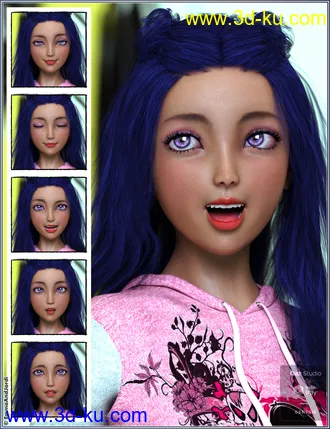 3D打印模型Mixable Expressions for Kanade 8 and Genesis 8 Female(s)的图片