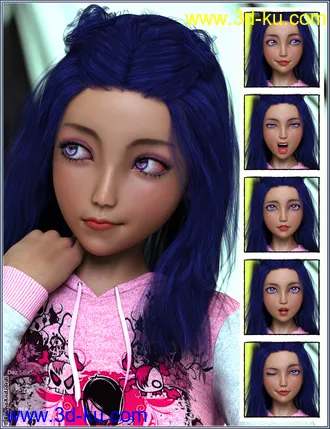3D打印模型Mixable Expressions for Kanade 8 and Genesis 8 Female(s)的图片