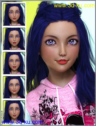 3D打印模型Mixable Expressions for Kanade 8 and Genesis 8 Female(s)的图片