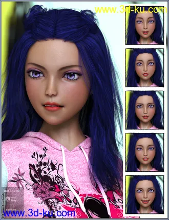 3D打印模型Mixable Expressions for Kanade 8 and Genesis 8 Female(s)的图片