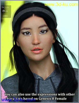 3D打印模型Mixable Expressions for Kanade 8 and Genesis 8 Female(s)的图片