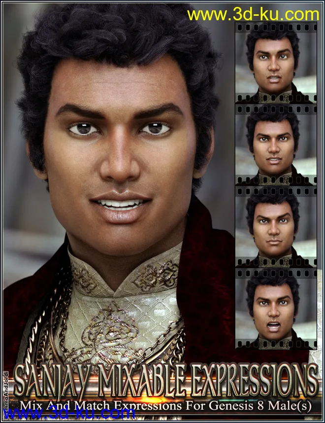 Mixable Expressions for Sanjay 8 and Genesis 8 Male(s)模型的图片1