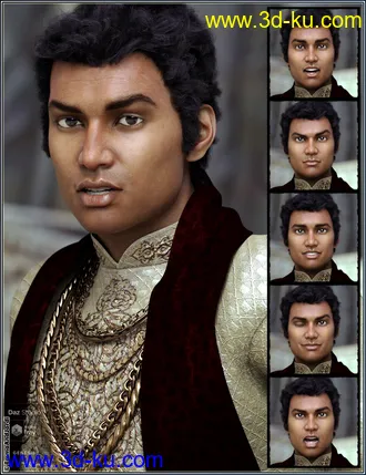 3D打印模型Mixable Expressions for Sanjay 8 and Genesis 8 Male(s)的图片
