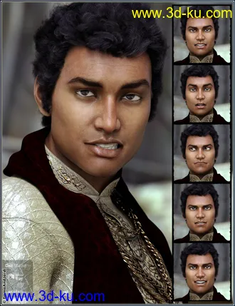 3D打印模型Mixable Expressions for Sanjay 8 and Genesis 8 Male(s)的图片