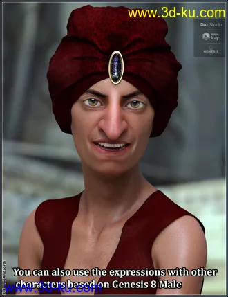 3D打印模型Mixable Expressions for Sanjay 8 and Genesis 8 Male(s)的图片
