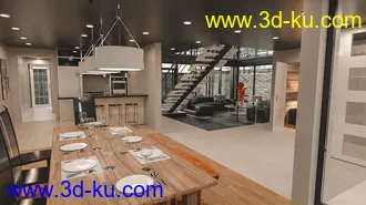 3D打印模型Modern Rustic House的图片