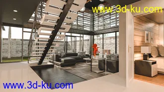 3D打印模型Modern Rustic House的图片
